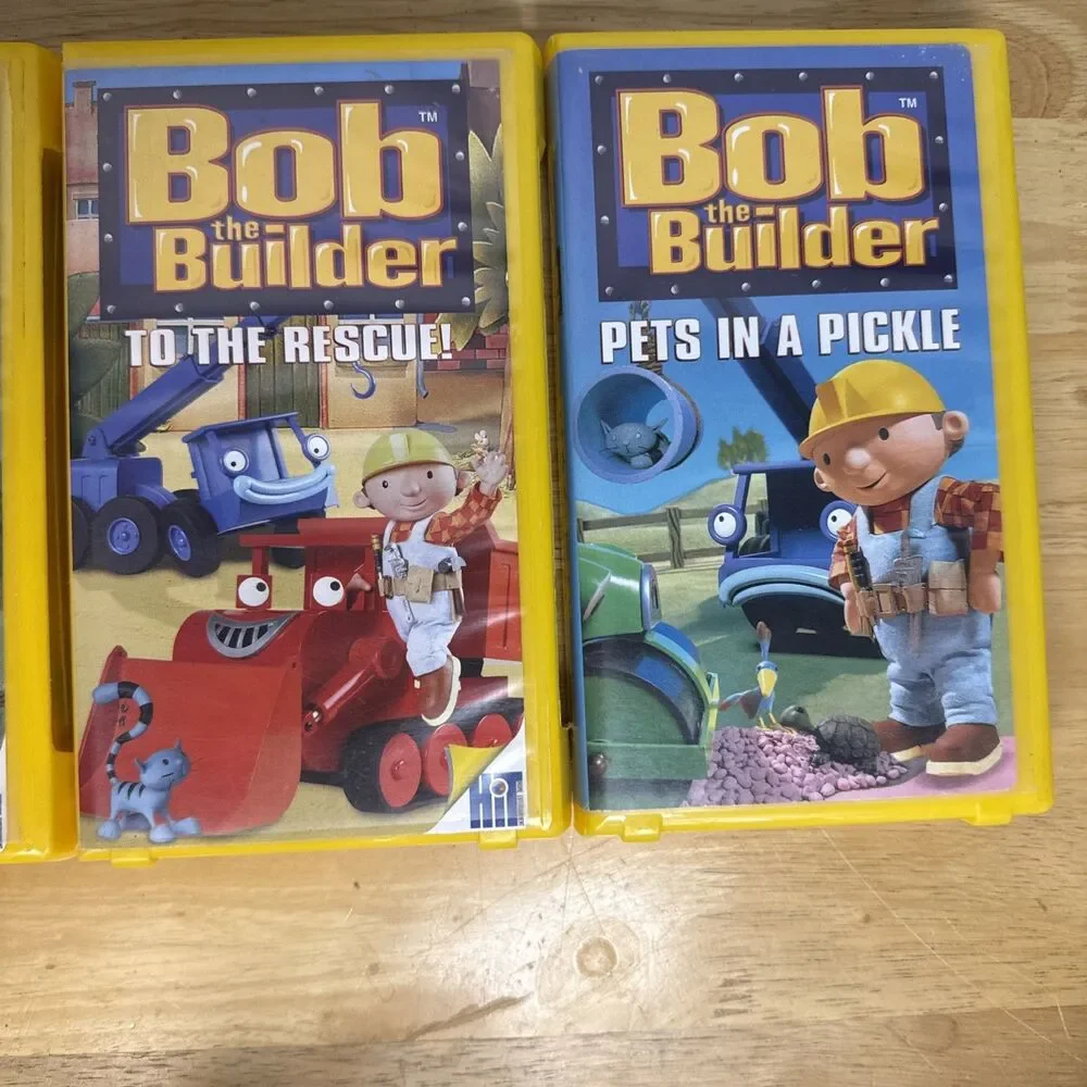 Bob the Builder VHS Tapes Lot Of 3 To The Rescue Pets In A Pickle, Can We Fix It - Picture 3 of 9